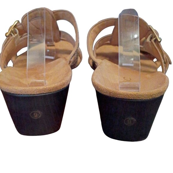 Vionic Radia Sandals Reptile Wedge Strappy Slip On Size 9 Summer Vacation - Picture 4 of 5